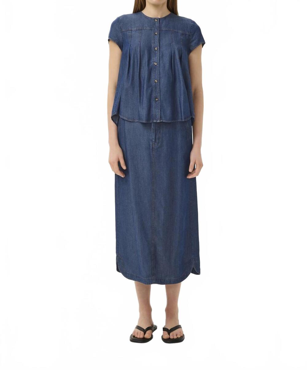 NEW INWEAR eloise denim top in dark blue